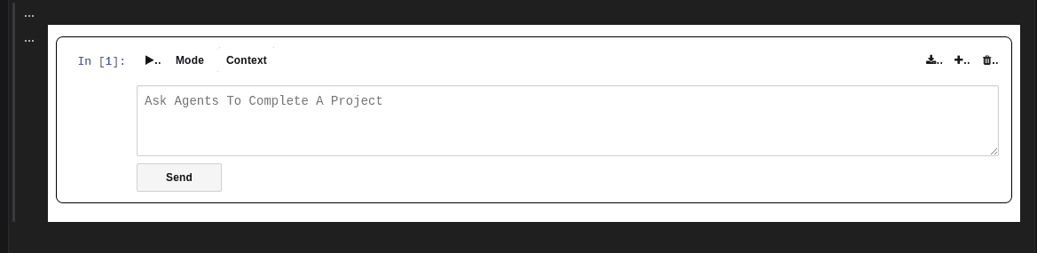 SageBow context attachment UI in VS Code notebook